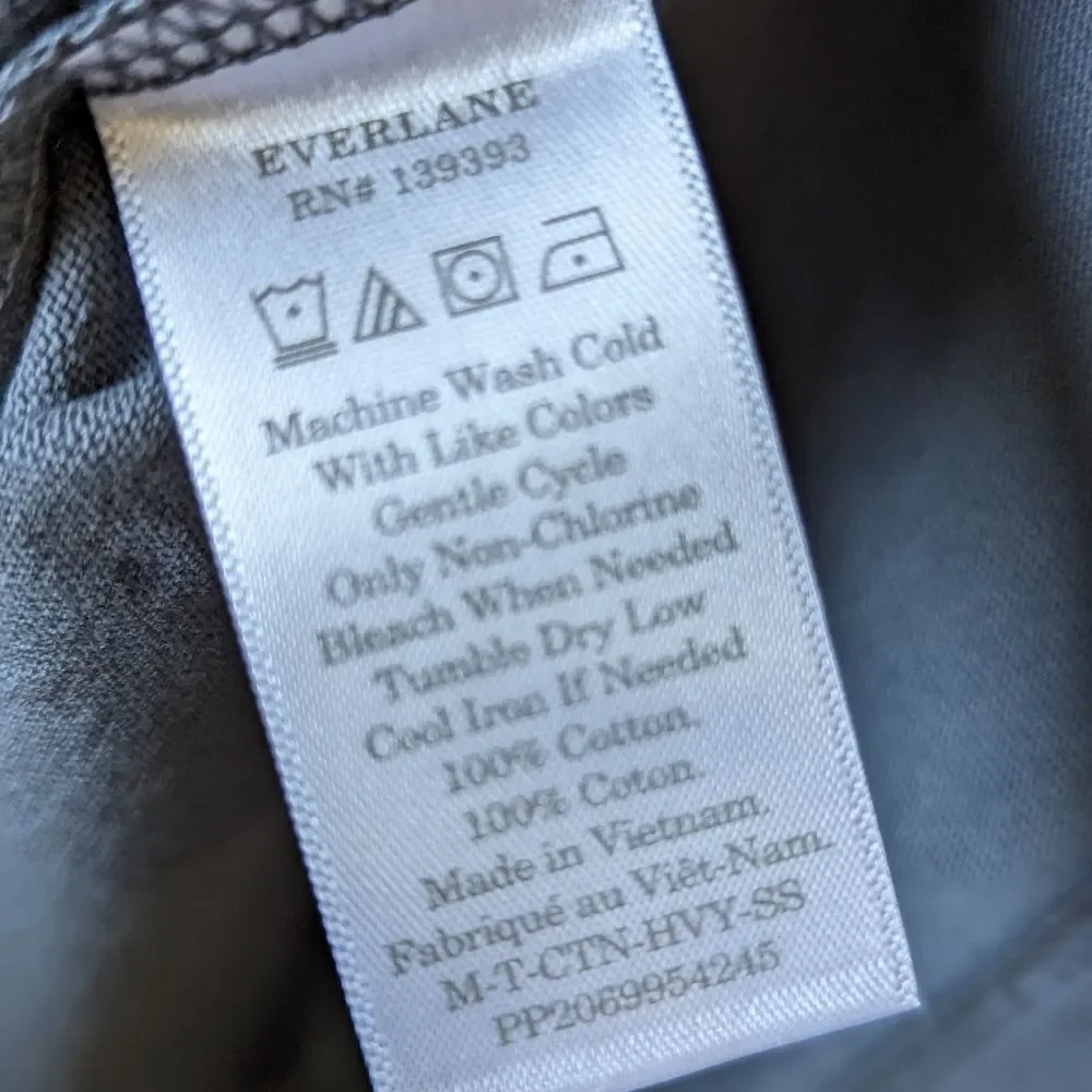 NWT Everlane Organic Cotton Crew Uniform Slim Fit Tee sz‎ S in Slate - Picture 9 of 11